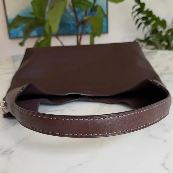 Coach Brooklyn Shoulder Bag 39 Maple Brown Brass XL Leather Shoulder Bag CU044 - Picture 10 of 16